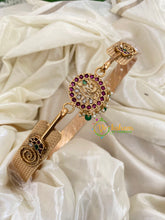 Premium AD Stone Pendant Plain Hipbelt -Peacock-Green Bead-G9687